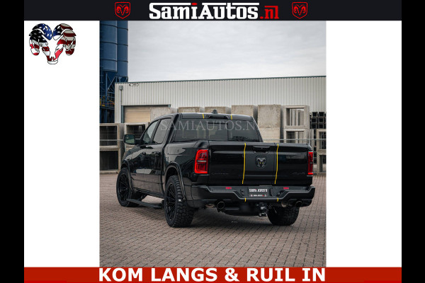Dodge Ram LIMITED NIGHT H.O 540HP 706Nm | Massage + Full Option | De Meest Luxe en Volle Pick-Up in zijn Klasse | Comfortabele Dubbele Cabine met Royale 5 Zitplaatsen | BPM vrij | Nu Leverbaar uit Voorraad | Voorraad Nr 2370 - 5411 | De specialist in Amerikaanse pick‑ups in Nederland en Europa.