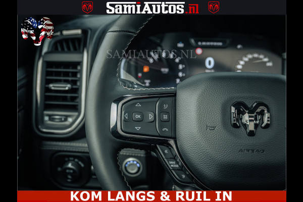 Dodge Ram LIMITED NIGHT H.O 540HP 706Nm | Massage + Full Option | De Meest Luxe en Volle Pick-Up in zijn Klasse | Comfortabele Dubbele Cabine met Royale 5 Zitplaatsen | BPM vrij | Nu Leverbaar uit Voorraad | Voorraad Nr 2370 - 5411 | De specialist in Amerikaanse pick‑ups in Nederland en Europa.