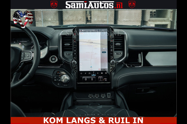 Dodge Ram LIMITED NIGHT H.O 540HP 706Nm | Massage + Full Option | De Meest Luxe en Volle Pick-Up in zijn Klasse | Comfortabele Dubbele Cabine met Royale 5 Zitplaatsen | BPM vrij | Nu Leverbaar uit Voorraad | Voorraad Nr 2370 - 5411 | De specialist in Amerikaanse pick‑ups in Nederland en Europa.