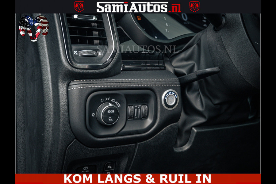 Dodge Ram LIMITED NIGHT H.O 540HP 706Nm | Massage + Full Option | De Meest Luxe en Volle Pick-Up in zijn Klasse | Comfortabele Dubbele Cabine met Royale 5 Zitplaatsen | BPM vrij | Nu Leverbaar uit Voorraad | Voorraad Nr 2370 - 5411 | De specialist in Amerikaanse pick‑ups in Nederland en Europa.