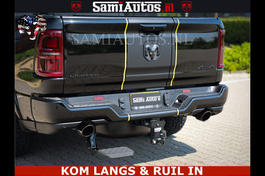 Dodge Ram Limited Night Sport High Output 540HP 706Nm | Massage + Full Option | De Meest Luxe en Volle Pick-Up in zijn Klasse | Comfortabele Dubbele Cabine met Royale 5 Zitplaatsen | BPM vrij | Nu Leverbaar uit Voorraad | Voorraad Nr 2356 - 0990 | De specialist in Amerikaanse pick‑ups in Nederland en Europa.