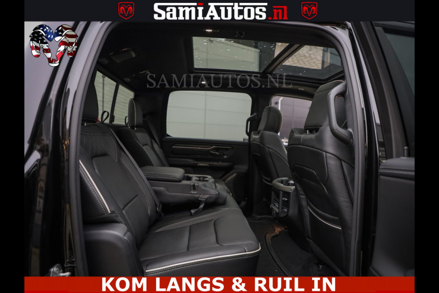 Dodge Ram Limited Night Sport High Output 540HP 706Nm | Massage + Full Option | De Meest Luxe en Volle Pick-Up in zijn Klasse | Comfortabele Dubbele Cabine met Royale 5 Zitplaatsen | BPM vrij | Nu Leverbaar uit Voorraad | Voorraad Nr 2356 - 0990 | De specialist in Amerikaanse pick‑ups in Nederland en Europa.