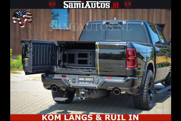 Dodge Ram Limited Night Sport High Output 540HP 706Nm | Massage + Full Option | De Meest Luxe en Volle Pick-Up in zijn Klasse | Comfortabele Dubbele Cabine met Royale 5 Zitplaatsen | BPM vrij | Nu Leverbaar uit Voorraad | Voorraad Nr 2356 - 0990 | De specialist in Amerikaanse pick‑ups in Nederland en Europa.