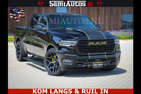 Dodge Ram Limited Night Sport High Output 540HP 706Nm | Massage + Full Option | De Meest Luxe en Volle Pick-Up in zijn Klasse | Comfortabele Dubbele Cabine met Royale 5 Zitplaatsen | BPM vrij | Nu Leverbaar uit Voorraad | Voorraad Nr 2356 - 0990 | De specialist in Amerikaanse pick‑ups in Nederland en Europa.