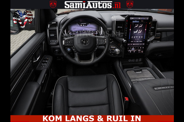 Dodge Ram Limited Night Sport High Output 540HP 706Nm | Massage + Full Option | De Meest Luxe en Volle Pick-Up in zijn Klasse | Comfortabele Dubbele Cabine met Royale 5 Zitplaatsen | BPM vrij | Nu Leverbaar uit Voorraad | Voorraad Nr 2356 - 0990 | De specialist in Amerikaanse pick‑ups in Nederland en Europa.