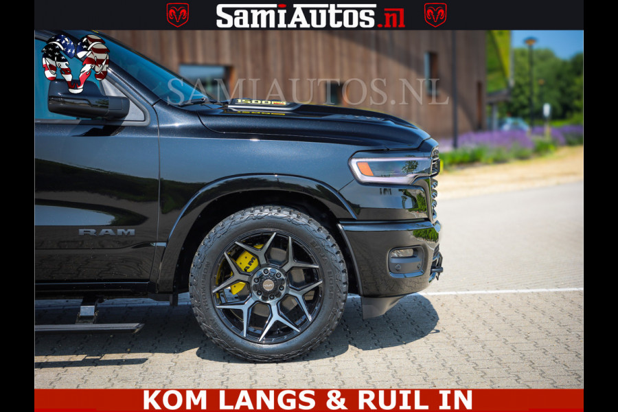 Dodge Ram Limited Night Sport High Output 540HP 706Nm | Massage + Full Option | De Meest Luxe en Volle Pick-Up in zijn Klasse | Comfortabele Dubbele Cabine met Royale 5 Zitplaatsen | BPM vrij | Nu Leverbaar uit Voorraad | Voorraad Nr 2356 - 0990 | De specialist in Amerikaanse pick‑ups in Nederland en Europa.