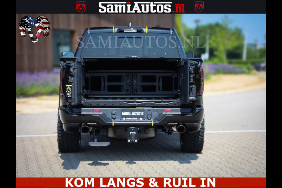 Dodge Ram Limited Night Sport High Output 540HP 706Nm | Massage + Full Option | De Meest Luxe en Volle Pick-Up in zijn Klasse | Comfortabele Dubbele Cabine met Royale 5 Zitplaatsen | BPM vrij | Nu Leverbaar uit Voorraad | Voorraad Nr 2356 - 0990 | De specialist in Amerikaanse pick‑ups in Nederland en Europa.