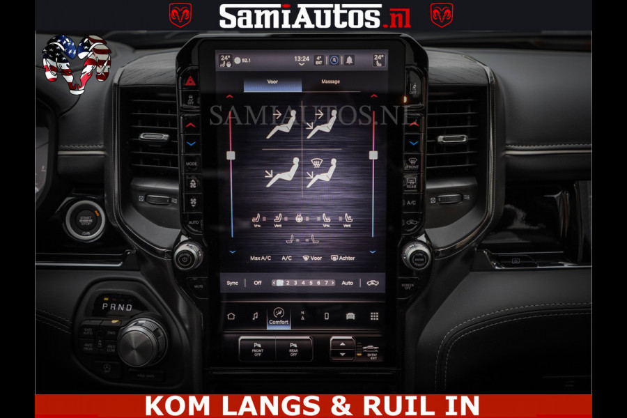 Dodge Ram Limited Night Sport High Output 540HP 706Nm | Massage + Full Option | De Meest Luxe en Volle Pick-Up in zijn Klasse | Comfortabele Dubbele Cabine met Royale 5 Zitplaatsen | BPM vrij | Nu Leverbaar uit Voorraad | Voorraad Nr 2356 - 0990 | De specialist in Amerikaanse pick‑ups in Nederland en Europa.