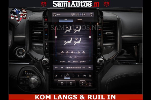 Dodge Ram Limited Night Sport High Output 540HP 706Nm | Massage + Full Option | De Meest Luxe en Volle Pick-Up in zijn Klasse | Comfortabele Dubbele Cabine met Royale 5 Zitplaatsen | BPM vrij | Nu Leverbaar uit Voorraad | Voorraad Nr 2356 - 0990 | De specialist in Amerikaanse pick‑ups in Nederland en Europa.