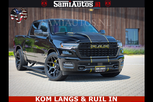 Dodge Ram Limited Night Sport High Output 540HP 706Nm | Massage + Full Option | De Meest Luxe en Volle Pick-Up in zijn Klasse | Comfortabele Dubbele Cabine met Royale 5 Zitplaatsen | BPM vrij | Nu Leverbaar uit Voorraad | Voorraad Nr 2356 - 0990 | De specialist in Amerikaanse pick‑ups in Nederland en Europa.