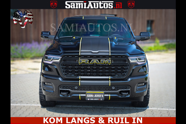 Dodge Ram Limited Night Sport High Output 540HP 706Nm | Massage + Full Option | De Meest Luxe en Volle Pick-Up in zijn Klasse | Comfortabele Dubbele Cabine met Royale 5 Zitplaatsen | BPM vrij | Nu Leverbaar uit Voorraad | Voorraad Nr 2356 - 0990 | De specialist in Amerikaanse pick‑ups in Nederland en Europa.