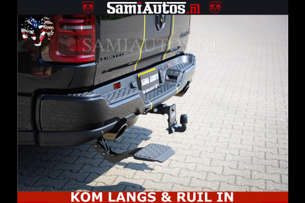 Dodge Ram Limited Night Sport High Output 540HP 706Nm | Massage + Full Option | De Meest Luxe en Volle Pick-Up in zijn Klasse | Comfortabele Dubbele Cabine met Royale 5 Zitplaatsen | BPM vrij | Nu Leverbaar uit Voorraad | Voorraad Nr 2356 - 0990 | De specialist in Amerikaanse pick‑ups in Nederland en Europa.