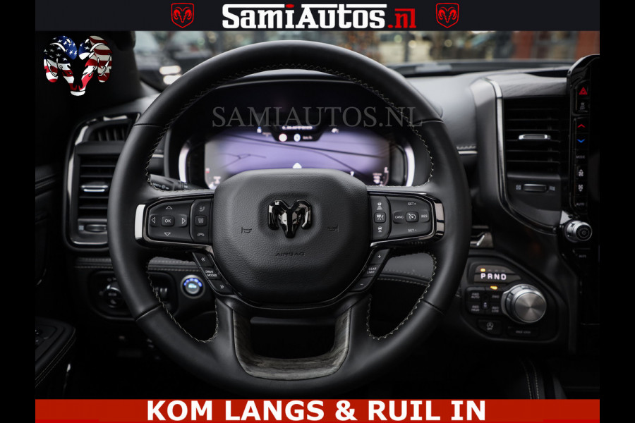 Dodge Ram Limited Night Sport High Output 540HP 706Nm | Massage + Full Option | De Meest Luxe en Volle Pick-Up in zijn Klasse | Comfortabele Dubbele Cabine met Royale 5 Zitplaatsen | BPM vrij | Nu Leverbaar uit Voorraad | Voorraad Nr 2356 - 0990 | De specialist in Amerikaanse pick‑ups in Nederland en Europa.