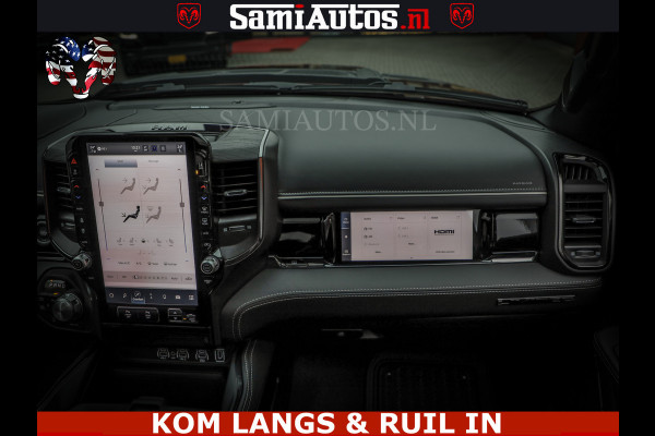 Dodge Ram Limited Night Sport High Output 540HP 706Nm | Massage + Full Option | De Meest Luxe en Volle Pick-Up in zijn Klasse | Comfortabele Dubbele Cabine met Royale 5 Zitplaatsen | BPM vrij | Nu Leverbaar uit Voorraad | Voorraad Nr 2356 - 0990 | De specialist in Amerikaanse pick‑ups in Nederland en Europa.