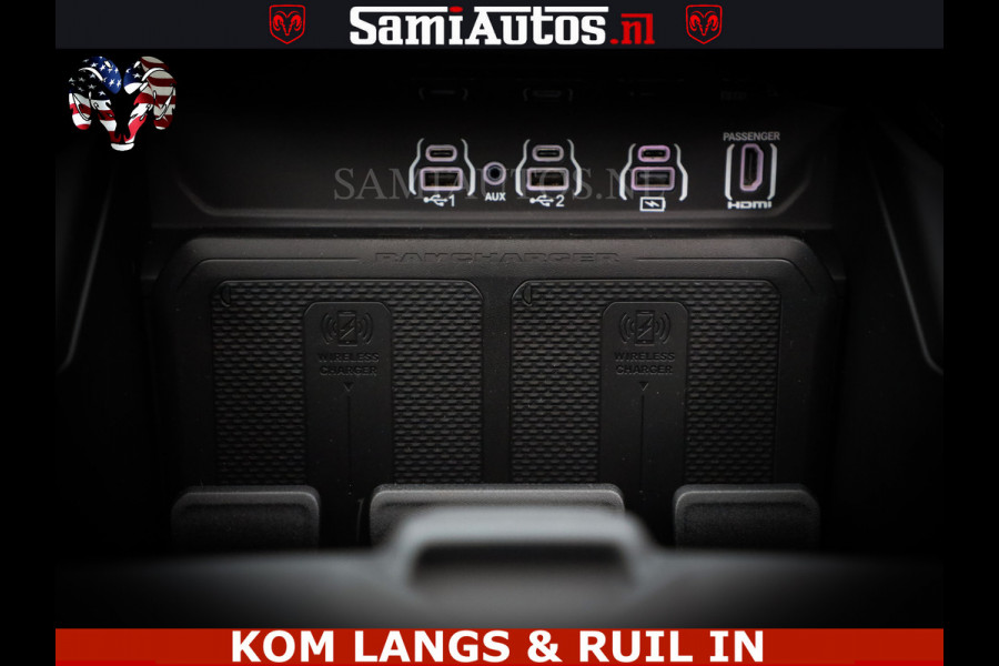 Dodge Ram Limited Night Sport High Output 540HP 706Nm | Massage + Full Option | De Meest Luxe en Volle Pick-Up in zijn Klasse | Comfortabele Dubbele Cabine met Royale 5 Zitplaatsen | BPM vrij | Nu Leverbaar uit Voorraad | Voorraad Nr 2356 - 0990 | De specialist in Amerikaanse pick‑ups in Nederland en Europa.