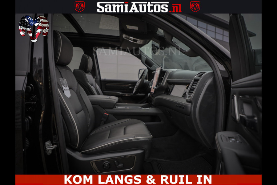 Dodge Ram Limited Night Sport High Output 540HP 706Nm | Massage + Full Option | De Meest Luxe en Volle Pick-Up in zijn Klasse | Comfortabele Dubbele Cabine met Royale 5 Zitplaatsen | BPM vrij | Nu Leverbaar uit Voorraad | Voorraad Nr 2356 - 0990 | De specialist in Amerikaanse pick‑ups in Nederland en Europa.