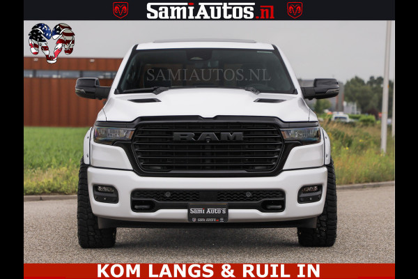 Dodge Ram HUD | 420PK | LUCHTVERING | PANO | PASSAGIERSSCHERM | BOM EN BOM VOL | Comfortabele Dubbele Cabine met Royale 5 Zitplaatsen | DODGE RAM PREMIUM LARAMIE EDITION | Voorraad Nr 2230 - 8765 | De specialist in Amerikaanse pick‑ups in Nederland en Europa.