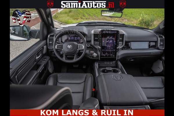Dodge Ram HUD | 420PK | LUCHTVERING | PANO | PASSAGIERSSCHERM | BOM EN BOM VOL | Comfortabele Dubbele Cabine met Royale 5 Zitplaatsen | DODGE RAM PREMIUM LARAMIE EDITION | Voorraad Nr 2230 - 8765 | De specialist in Amerikaanse pick‑ups in Nederland en Europa.