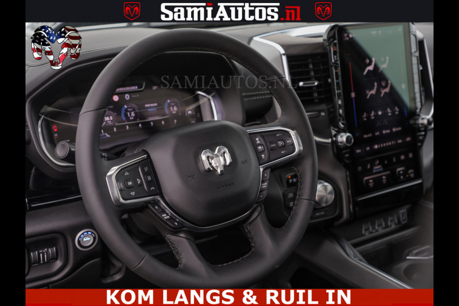 Dodge Ram HUD | 420PK | LUCHTVERING | PANO | PASSAGIERSSCHERM | BOM EN BOM VOL | Comfortabele Dubbele Cabine met Royale 5 Zitplaatsen | DODGE RAM PREMIUM LARAMIE EDITION | Voorraad Nr 2230 - 8765 | De specialist in Amerikaanse pick‑ups in Nederland en Europa.