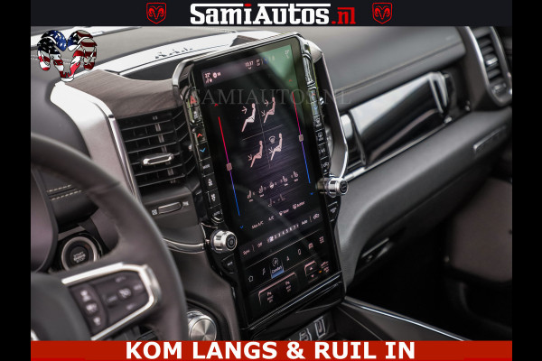Dodge Ram HUD | 420PK | LUCHTVERING | PANO | PASSAGIERSSCHERM | BOM EN BOM VOL | Comfortabele Dubbele Cabine met Royale 5 Zitplaatsen | DODGE RAM PREMIUM LARAMIE EDITION | Voorraad Nr 2230 - 8765 | De specialist in Amerikaanse pick‑ups in Nederland en Europa.