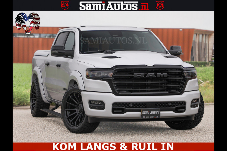 Dodge Ram HUD | 420PK | LUCHTVERING | PANO | PASSAGIERSSCHERM | BOM EN BOM VOL | Comfortabele Dubbele Cabine met Royale 5 Zitplaatsen | DODGE RAM PREMIUM LARAMIE EDITION | Voorraad Nr 2230 - 8765 | De specialist in Amerikaanse pick‑ups in Nederland en Europa.