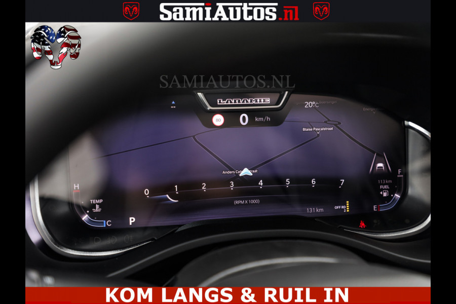 Dodge Ram HUD | 420PK | LUCHTVERING | PANO | PASSAGIERSSCHERM | BOM EN BOM VOL | Comfortabele Dubbele Cabine met Royale 5 Zitplaatsen | DODGE RAM PREMIUM LARAMIE EDITION | Voorraad Nr 2230 - 8765 | De specialist in Amerikaanse pick‑ups in Nederland en Europa.