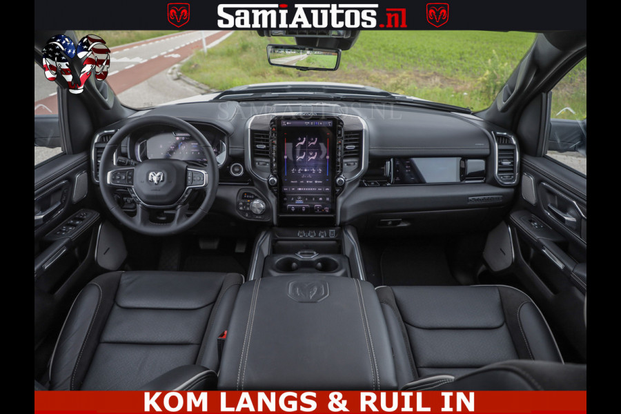 Dodge Ram HUD | 420PK | LUCHTVERING | PANO | PASSAGIERSSCHERM | BOM EN BOM VOL | Comfortabele Dubbele Cabine met Royale 5 Zitplaatsen | DODGE RAM PREMIUM LARAMIE EDITION | Voorraad Nr 2230 - 8765 | De specialist in Amerikaanse pick‑ups in Nederland en Europa.