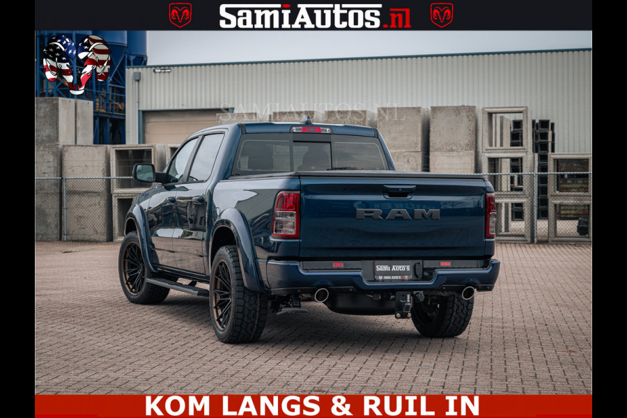 Dodge Ram SPORT | 5.7 V8 4x4 HEMI | PANORAMA DAK | GROOTSCHERM 12 INCH | LPG | Patriot Blue CREW CAB | DUBBELE CABINE | 5 PERSOONS | DC | VOORRAAD NR 2555 - 3325 | De specialist in Amerikaanse pick‑ups in Nederland en Europa.