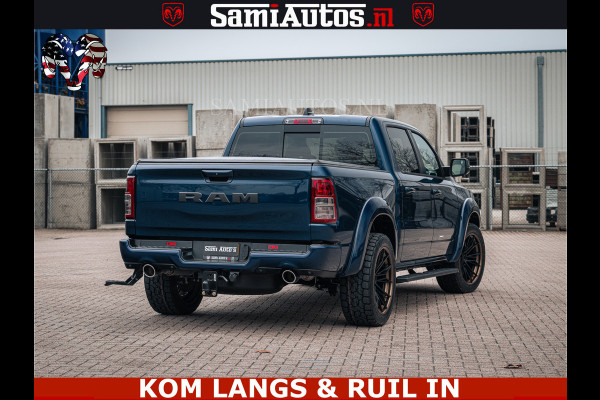 Dodge Ram SPORT | 5.7 V8 4x4 HEMI | PANORAMA DAK | GROOTSCHERM 12 INCH | LPG | Patriot Blue CREW CAB | DUBBELE CABINE | 5 PERSOONS | DC | VOORRAAD NR 2555 - 3325 | De specialist in Amerikaanse pick‑ups in Nederland en Europa.
