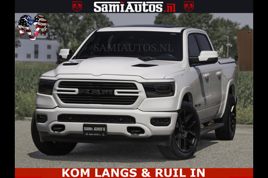 Dodge Ram SPORT V8 5.7 402PK | Krachtige Hemi | Panorama Dak | 12' Scherm Comfortabele Dubbele Cabine met Royale 5 Zitplaatsen | NIEUW EN BPM vrij | Nu Leverbaar uit Voorraad | Nr 2529 - 1277 | De specialist in Amerikaanse pick‑ups in Nederland en Europa.