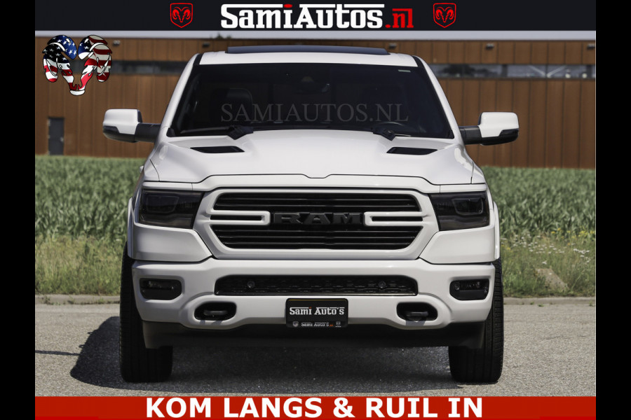 Dodge Ram SPORT V8 5.7 402PK | Krachtige Hemi | Panorama Dak | 12' Scherm Comfortabele Dubbele Cabine met Royale 5 Zitplaatsen | NIEUW EN BPM vrij | Nu Leverbaar uit Voorraad | Nr 2529 - 1277 | De specialist in Amerikaanse pick‑ups in Nederland en Europa.