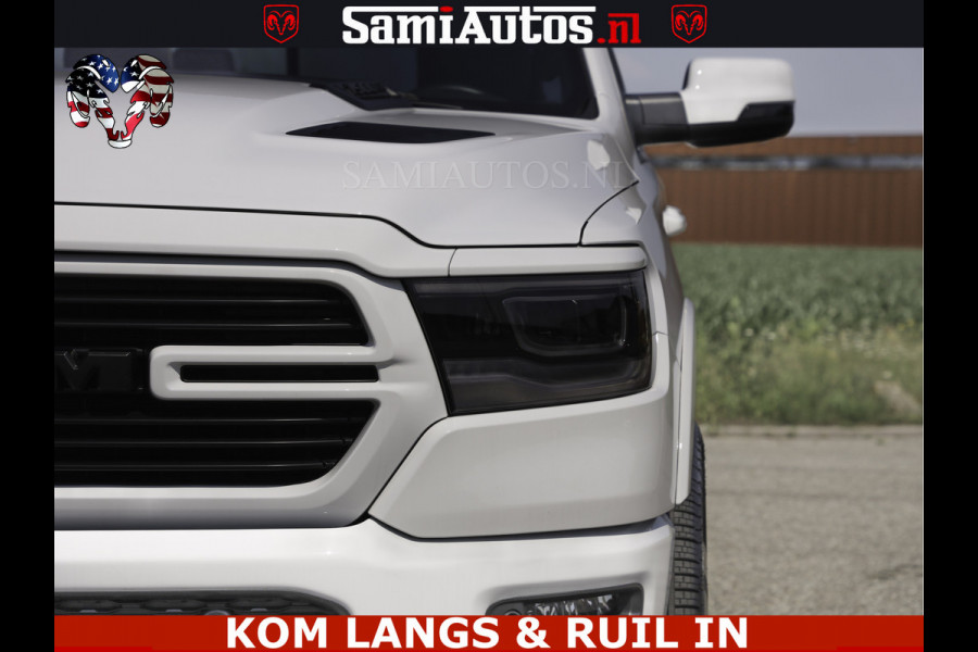 Dodge Ram SPORT V8 5.7 402PK | Krachtige Hemi | Panorama Dak | 12' Scherm Comfortabele Dubbele Cabine met Royale 5 Zitplaatsen | NIEUW EN BPM vrij | Nu Leverbaar uit Voorraad | Nr 2529 - 1277 | De specialist in Amerikaanse pick‑ups in Nederland en Europa.
