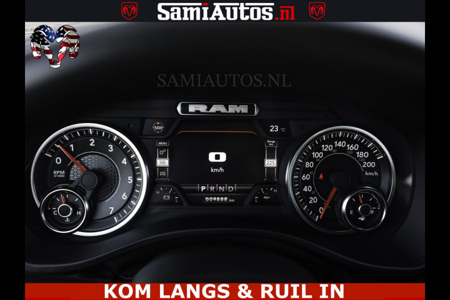 Dodge Ram SPORT V8 5.7 402PK | Krachtige Hemi | Panorama Dak | 12' Scherm Comfortabele Dubbele Cabine met Royale 5 Zitplaatsen | NIEUW EN BPM vrij | Nu Leverbaar uit Voorraad | Nr 2529 - 1277 | De specialist in Amerikaanse pick‑ups in Nederland en Europa.