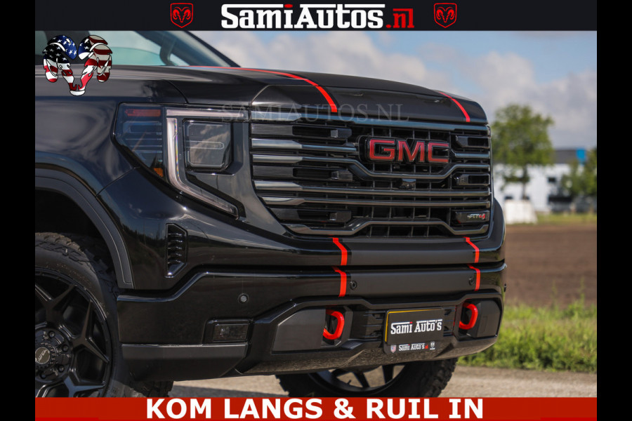 GMC Sierra AT4 6.2 V8 4X4 | VIRTUAL COCKPIT | LPG | HUD | BOM VOL | DC | RAM DEALER NEDERLAND | Dubbele Cabine met Royale 5 Zitplaatsen | BPM vrij | Nu Leverbaar uit Voorraad | Voorraad Nr 261530 | | De specialist in Amerikaanse pick‑ups in Nederland en Europa.