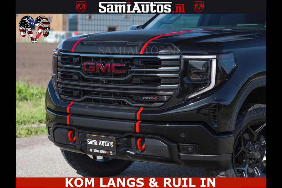 GMC Sierra AT4 6.2 V8 4X4 | VIRTUAL COCKPIT | LPG | HUD | BOM VOL | DC | RAM DEALER NEDERLAND | Dubbele Cabine met Royale 5 Zitplaatsen | BPM vrij | Nu Leverbaar uit Voorraad | Voorraad Nr 261530 | | De specialist in Amerikaanse pick‑ups in Nederland en Europa.