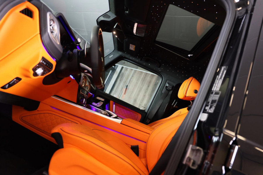 Mercedes-Benz G-Klasse 63 Edition 1 BRABUS UITVOERING / Mat Zwart / Acc / Dode Hoek / Leder / Open Dak / 360 Camera / 24 Inch