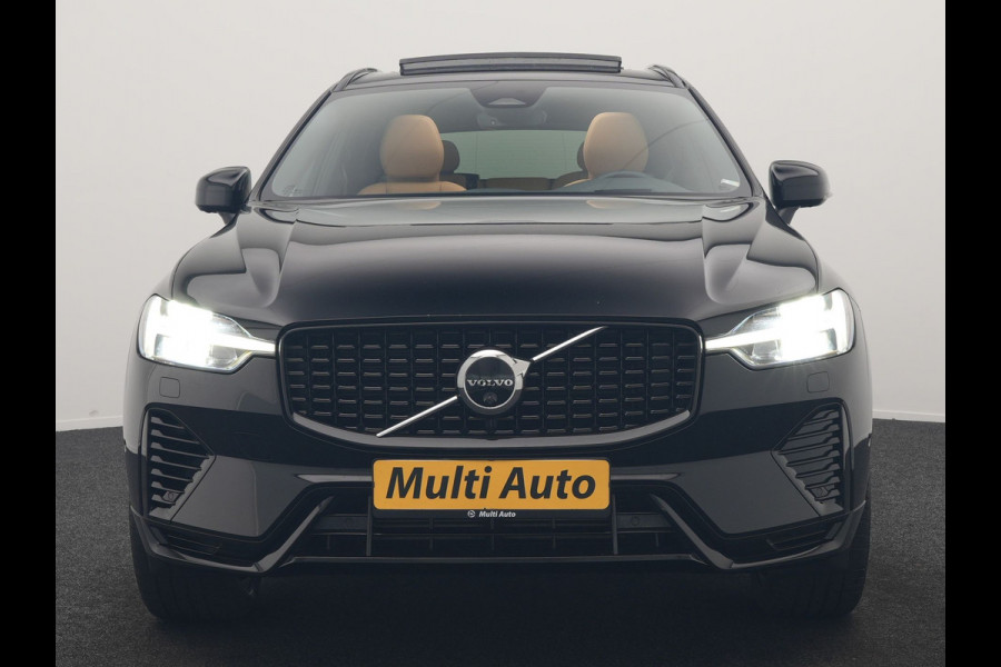 Volvo XC60 T8 AWD Ultimate Dark LONG RANGE PHEV 455pk Dealer O.H. | Trekhaak Af Fabriek | Panodak | Adaptive Cruise | Head Up | 360 Camera | Harman / Kardon | Lederen Comfortzetels Massage & Ventilatie & Memory | Keyless | Stoelen & Stuur Verwarmd | Plug In Hybrid |