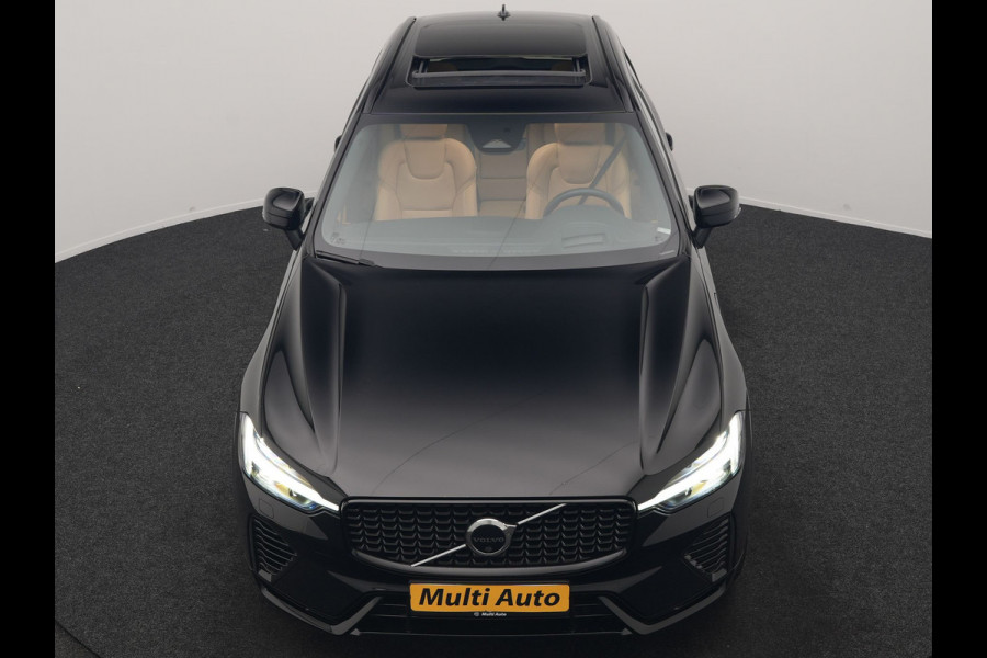 Volvo XC60 T8 AWD Ultimate Dark LONG RANGE PHEV 455pk Dealer O.H. | Trekhaak Af Fabriek | Panodak | Adaptive Cruise | Head Up | 360 Camera | Harman / Kardon | Lederen Comfortzetels Massage & Ventilatie & Memory | Keyless | Stoelen & Stuur Verwarmd | Plug In Hybrid |