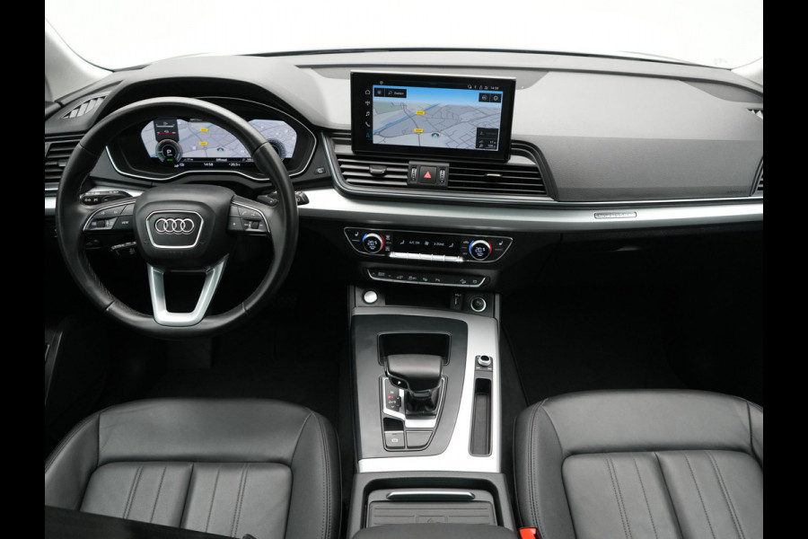 Audi Q5 50 TFSI e Advanced edition PHEV 300pk | Trekhaak Af Fabriek | Panodak | 360 Camera | Lederen Comfortzetels Verwarmd | Cruise Control | Virtual | Navigatie | DAB | Plug In Hybrid |
