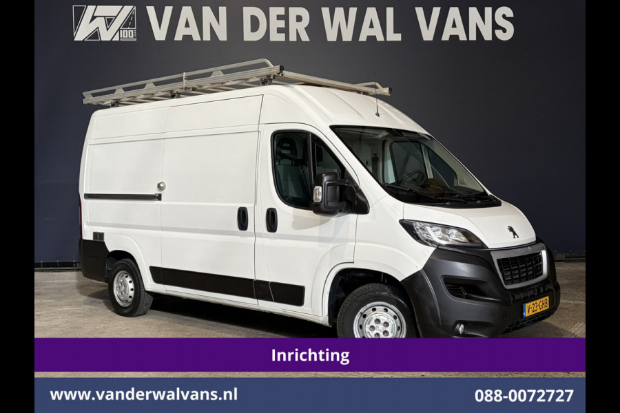 Peugeot Boxer 2.0 BlueHDI 131pk L2H2 Inrichting Euro6 Airco | Imperiaal | Camera | 2500kg Trekhaak | Cruisecontrol Parkeersensoren, Bijrijdersbank