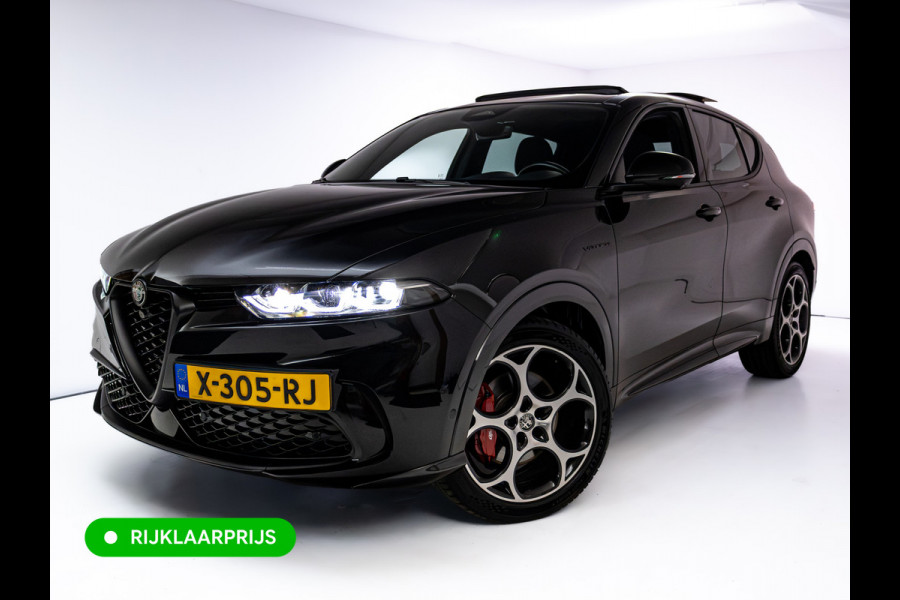 Alfa Romeo Tonale 1.5T Hybrid Veloce | Leer | Panoramadak | Elec. achterklep | Afn. trekhaak | Adap. Cruise | Harman Kardo | Stoel- verwamring en Stoel koeling, Stuur verwarming, 360 Camera, Stoel met gehuegen