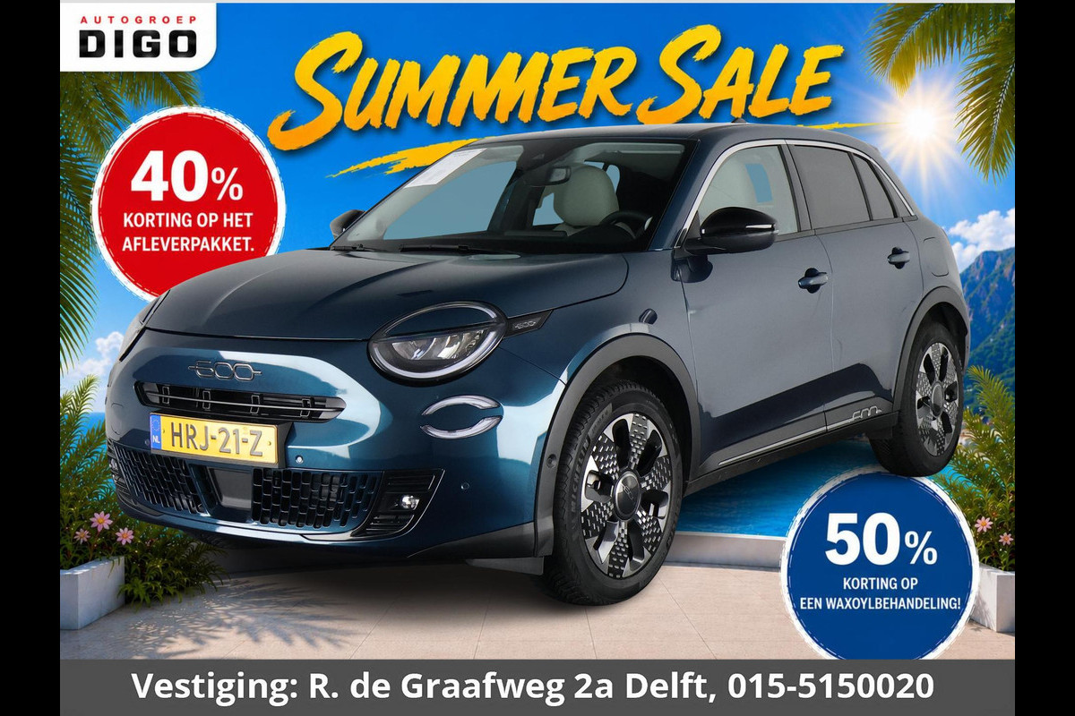 Fiat 600 1.2 Hybrid La Prima | Apple Carplay & AndroidAUTO | Dodehoek detectie | Parkeersensoren