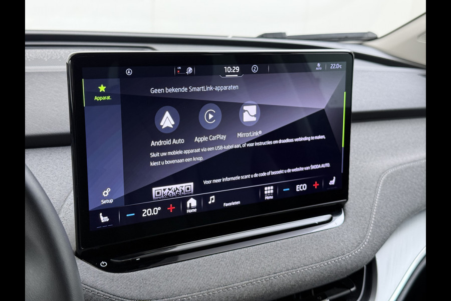 Škoda Enyaq iV60 SOH 94% Camera Adap.Cruise 3-Zone Ecc Stoel+Stuurverwarming Elek.A.klep Elek.Stoel+Memory Navi DAB Pdc Apple Carplay Android Auto Privacy Glas Usb Led SmartLink 19''LM Business Edition 1e Eigenaar Dealeronderhouden Origineel Nederlandse Auto