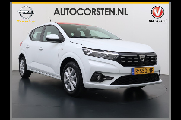Dacia Sandero 1.0TCe 92PK 5Drs Navi Airco Apple Carplay Android Auto Cruise Control Bluetooth Pdc Comfort Isofix Regen-Lichtsensor ESP 1e Eigenaar Origineel Nederlandse Auto