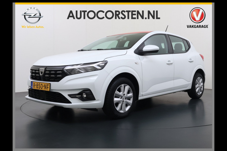 Dacia Sandero 1.0TCe 92PK 5Drs Navi Airco Apple Carplay Android Auto Cruise Control Bluetooth Pdc Comfort Isofix Regen-Lichtsensor ESP 1e Eigenaar Origineel Nederlandse Auto
