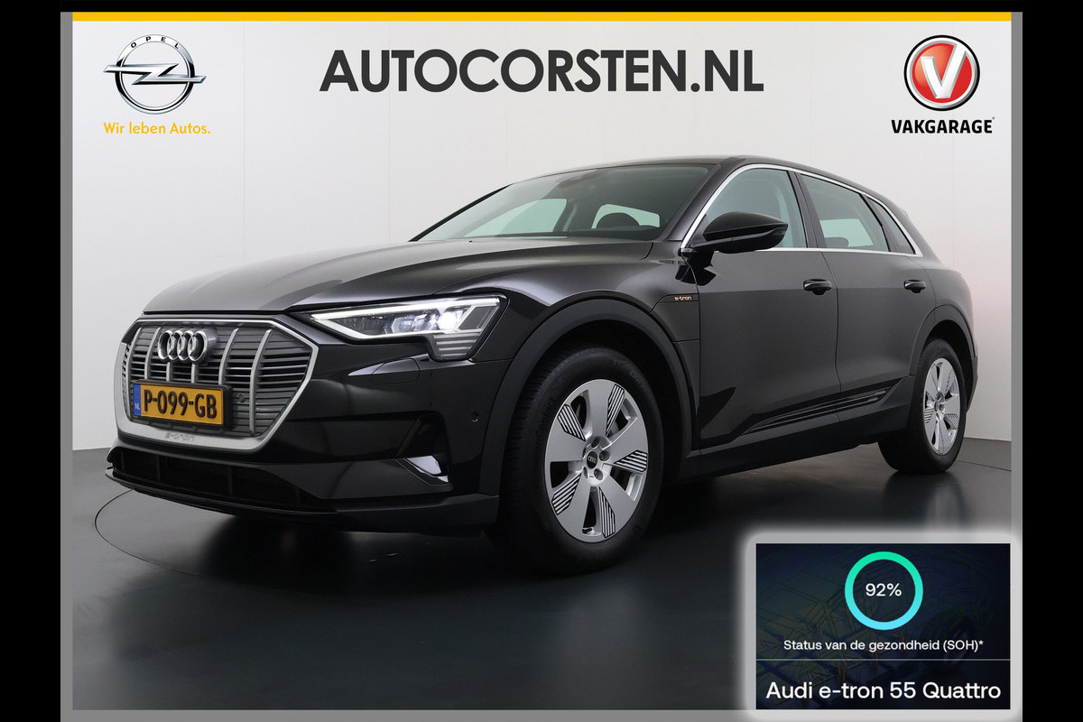 Audi e-tron 55 Quattro 408pk 95kWh Luchtvering LED Navi Ecc Edition Cruise Control Pdc Elek.Achterklep SOH 92% Lmv 19" Virtual Cockpit Led Isofix DAB Bluetooth 1e Eigenaar Origineel Nederlandse Auto Dealeronderhouden