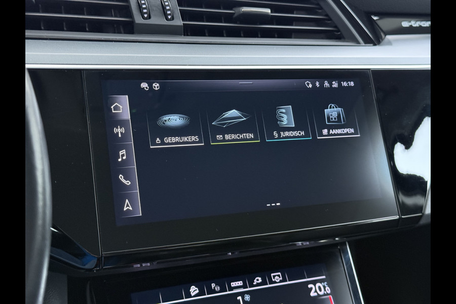 Audi e-tron 55 Quattro 408pk 95kWh Luchtvering LED Navi Ecc Edition Cruise Control Pdc Elek.Achterklep SOH 92% Lmv 19" Virtual Cockpit Led Isofix DAB Bluetooth 1e Eigenaar Origineel Nederlandse Auto Dealeronderhouden