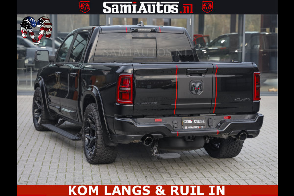 Dodge Ram LIMITED 2026 5.7 V8 HEMI | MAXIMAAL UITGERUST | DUBBELE CABINE | 5 PERSOONS | DC | Allernieuwste Limited uitvoering – volledig uitgerust met alle opties, inclusief MWK en normale laadbak Voorraad nr 3806