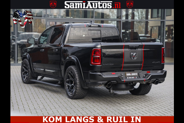 Dodge Ram LIMITED 2026 5.7 V8 HEMI | MAXIMAAL UITGERUST | DUBBELE CABINE | 5 PERSOONS | DC | Allernieuwste Limited uitvoering – volledig uitgerust met alle opties, inclusief MWK en normale laadbak Voorraad nr 3806