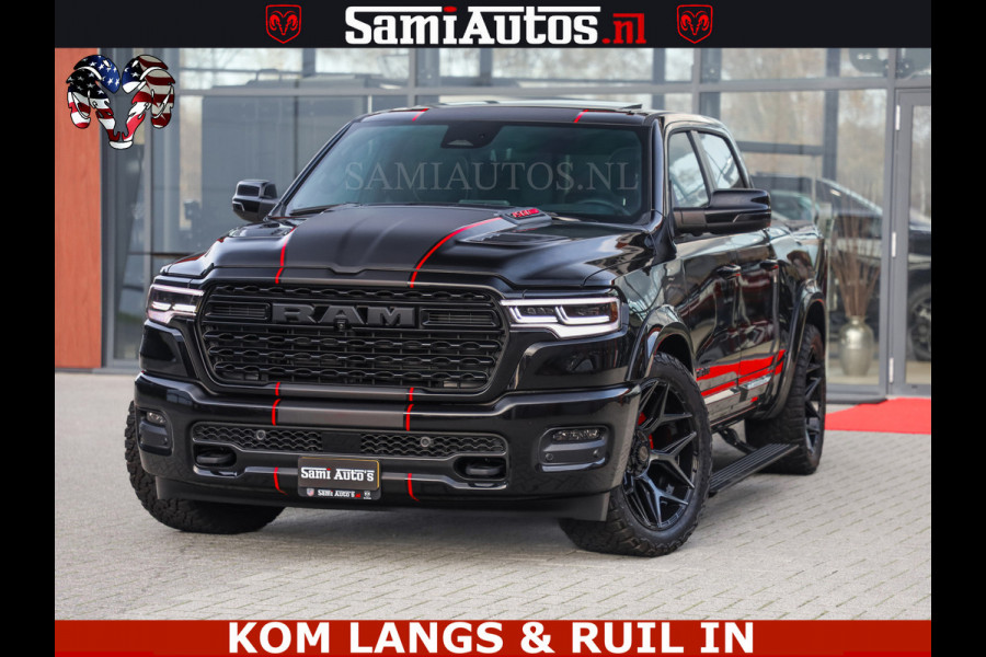 Dodge Ram LIMITED 2026 5.7 V8 HEMI | MAXIMAAL UITGERUST | DUBBELE CABINE | 5 PERSOONS | DC | Allernieuwste Limited uitvoering – volledig uitgerust met alle opties, inclusief MWK en normale laadbak Voorraad nr 3806